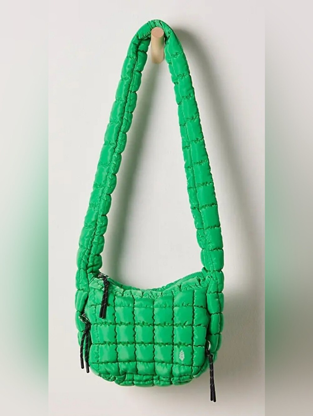 Free People Mini Carryall Sling Bag Quilted Carryall Kelly Green